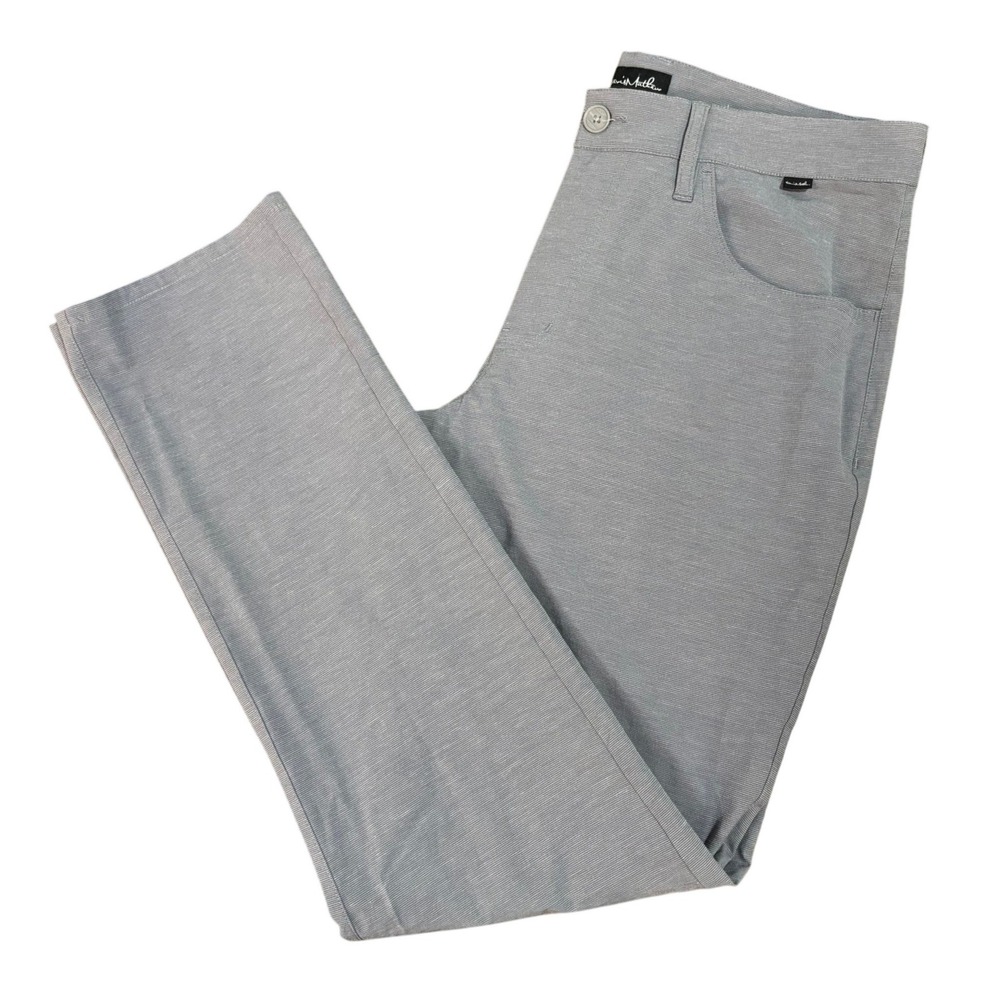 TravisMathew Mens Grey Beck Performance Golf Pants Stretch‎ 5-Pocket Size 34